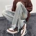 Nordmann European And American Style Washed Zipper Split Jeans For Men, Ins Trendy Brand, Cool High Street Loose Light-colored_mkmklike.com