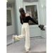 ng2510292 Ng2510292 Ng2510292 High-waisted Diamond-pattern Crochet Jeans For Women, 2025 Spring/autumn New Style, Jacquard Design, Wide-leg Pants,_mkmklike.com