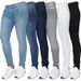 Men's Clothing Men's Slim Fit Stretch Jeans - Classic Washed Skinny Denim Pants (3 Colors, 28-38) Fashion Trends_mkmklike.com