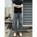 2025 Summer American Retro Belt Straight-Leg Jeans Trendy Fashion Versatile Scimitar Casual Pants Men's Style_mkmklike.com