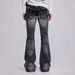 2025 New Micro-flared Jeans Men's And Women's Y2k Retro Washed Boots Goth High Street Trousers_mkmklike.com