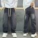 Distressed Slim-Fit Jeans For Men - Vintage High-Stretch Denim Pants With Cuffed Hem (Blue & Black Washes)_mkmklike.com