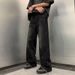 Men's Retro Heavy Duty Water Washed Straight Leg Jeans Two Tone Hip Hop Style High Street American Fashion For Men And Women_mkmklike.com