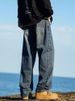 Men's Straight Washed Jeans – American High Street Loose Fit Casual Denim Pants_mkmklike.com