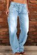 Women's Clothing High Waisted Floral Embroidered Distressed Denim Jeans - Comfortable Stretch Cotton Casual Pants For Everyday Wear_mkmklike.com