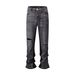 Men's Clothing 2025 Three Dimensional Cutting Loose Baggy Ripped Cat Whisker Micro Flared Pants For Men And Women Jeans_mkmklike.com