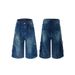 Summer New American Style Loose Fit Three-Dimensional Pocket Capri Pants Unisex Cargo Denim Shorts Versatile Slimming_mkmklike.com