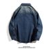 American High Street Spring Autumn Washed Denim Long Sleeved Shirt, Brand Workwear, Rugged And Handsome, Old-Fashioned_mkmklike.com