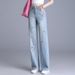 Drop-shipping Straight-leg Jeans For Women, 2024 Spring And Autumn New Style, High-waisted, Slimming, Drapey,_mkmklike.com