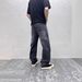 Men's Distressed Patchwork Jeans | 90s Vintage Washed Denim | Asymmetrical Raw Hem | Relaxed Straight Fit | Y2K Streetwear Revival_mkmklike.com