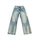 Relaxed Fit Washed Blue Straight Leg Jeans For Men & Women – Comfortable & Stylish Everyday Denim Pants_mkmklike.com
