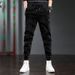 Men's Black Jeans Loose Fit Tapered Jogger Pants For Big & Tall Comfortable Hip Hop Streetwear Casual Harem Pants_mkmklike.com