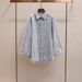 S Home Spring New Style Fashionable Loose Casual French Retro Vintage Vintage Diamond Set Collar Denim Shirt Coat_mkmklike.com