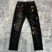 Men's Premium Splatter Paint Distressed Jeans - Slim Straight Stretch Denim Pants With Artistic Rips & Streetwear Edge (28-38)_mkmklike.com