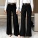 Black Wide Leg Straight Leg Jeans for Women Loose Fit Slimming Cotton Denim Casual Spring/Autumn Summer Independent Website_mkmklike.com