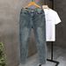 Men's Clothing Men's Trendy Style Stretch Slim Fit Cropped Jeans Spring Summer Casual Versatile For Formal & Casual_mkmklike.com