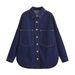 K New Women's Clothing Urban Casual Denim Shirt Jacket_mkmklike.com