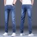Jeans Men's Embroidered High-end Men's Stretch Pants_mkmklike.com