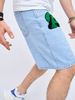 Men's Distressed Embroidered Denim Shorts - High Street Vintage Loose Fit Mid-Thigh Casual Jeans For Teens & Young Adults_mkmklike.com