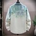 Men's Gradient Color Long Sleeve Jacket Spring Autumn Trendy Brand Casual Chinese Style Shirt Youthful Cool Denim_mkmklike.com