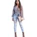 Women's Distressed Skinny Jeans – Mid-Rise Cotton Stretch Denim With Ripped Details (S-2XL, Light Wash)_mkmklike.com