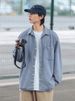 K Men's Denim Shirt New Product Long Sleeved Loose And Versatile Shirt Jacket_mkmklike.com
