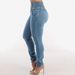 2025 Cross border elastic high waist long jeans for women Spring European and American style slim fit skinny pants for women_mkmklike.com