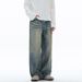 Men's Clothing & Archer0603 & American Streetwear Brand Washed 3D Whiskered Wide Leg Jeans, High Street Style Men's Long Pants_mkmklike.com