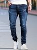 New European And American Style Cat Whiskers Denim Men's Cross-Border Ins Trend Black Slim High Waist Jeans Skinny Pants_mkmklike.com