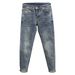 Men's Jeans Trendy Brand Blue Nine Points Versatile Spring New Slim-fitting Small Feet Elastic Trousers_mkmklike.com