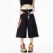 American Black Cropped Jeans 2025 Summer Men's Loose Fit Slimming Straight Wide Leg Mid Length Casual Shorts_mkmklike.com