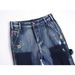 New Style Foreign Trade Punk Blue Multi-Pocket Patchwork Loose Non-Stretch Straight Micro Flare Men's Jeans Trendy 3666_mkmklike.com