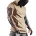Summer men's loose vest new casual hooded sports t-shirt short sleeved men_mkmklike.com