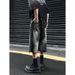 Men's Clothing Street Retro Washed Denim Shorts Summer Rivet Raw Edge Loose Straight Pants Distressed Cropped Pants_mkmklike.com
