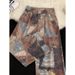 Nordic Inspired Niche Design Wide Leg Jeans, Unisex, Distressed Straight Leg Casual Trousers, Floor Length Pants._mkmklike.com