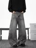 Vintage Washed Jeans For Men – Relaxed Straight-Leg Streetwear (S-3XL, Smoky Gray)"_mkmklike.com