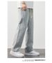 Jeans Men's Thin American Vintage High Street Loose Straight Casual Wide Leg Pants_mkmklike.com