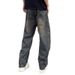American High Street Scimitar Jeans Men's Spring And Autumn Trendy Brand Ruffian Handsome Fried Street Pants Straight And Slightly Pulled Pants_mkmklike.com