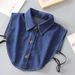 Women's Clothing Denim Shirt Collar Versatile Collar Casual Replacement Multifunctional Collar With Sweater Clothes_mkmklike.com