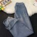 Men's Clothing Minimalist Men's Jeans, Instagram Worthy Retro Hong Kong Style, High Street Loose Straight Leg, Versatile Basic Casual Pants._mkmklike.com