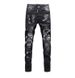 Men's Clothing Luxury Ripped Patch Jeans For Men Slim Fit Skinny High Waist Elastic Casual Trousers Nostalgic Washed_mkmklike.com