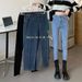 Plus-size Stretch Jeans For Women, 2025 New Spring And Autumn High-waisted Slim-fit Versatile Skinny Pencil Pants_mkmklike.com