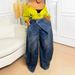 Women's Clothing Retro Vintage Washed High-Waisted Distressed Denim Jeans For Women - Retro Blue Stretch Comfort Fit Casual Streetwear (S-3XL)_mkmklike.com