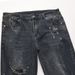 Men's Distressed Denim Jeans - Slim Fit High Street Ripped Washed Blue Jeans For Casual Wear Fashionable And Trendy_mkmklike.com