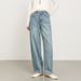 Clair Flocked Thickened Denim Scimitar Pants For Women 2025 Autumn Winter New High Waist Loose Banana Trousers_mkmklike.com