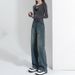 2025 New Hot-Selling Spring And Autumn Straight-Leg Slimming Narrow Wide-Leg Jeans For Women Petite High-Waisted Loose_mkmklike.com