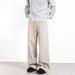 Men's Clothing Vintage Washed Cotton Straight Leg Jeans For Men And Women - Relaxed Fit, High Waist, Clean Aesthetic (Beige, S/M/L/XL)_mkmklike.com