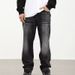Men's American High-Street Ripple Wash Jeans – Loose Fit Straight-Leg Denim Pants (Black, S-3XL)_mkmklike.com