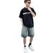 Men's Summer Trendy Low Waist Denim Shorts Relaxed Casual Five Point Pants Blue Slight Stretch Machine Washable_mkmklike.com
