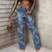 Vintage Stretch Denim Jeans For Women – Distressed Washed & Patchwork Design (XS-XXL, Mid-Rise, Retro Blue & Indigo)_mkmklike.com